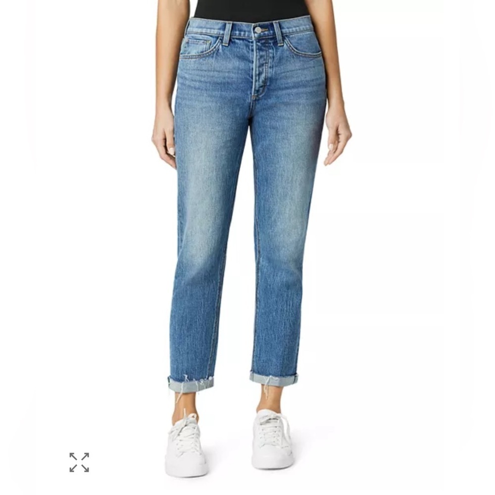 Joes Jeans straight leg The Scout Slim Boyfriend Midrise medium wash Denali 25